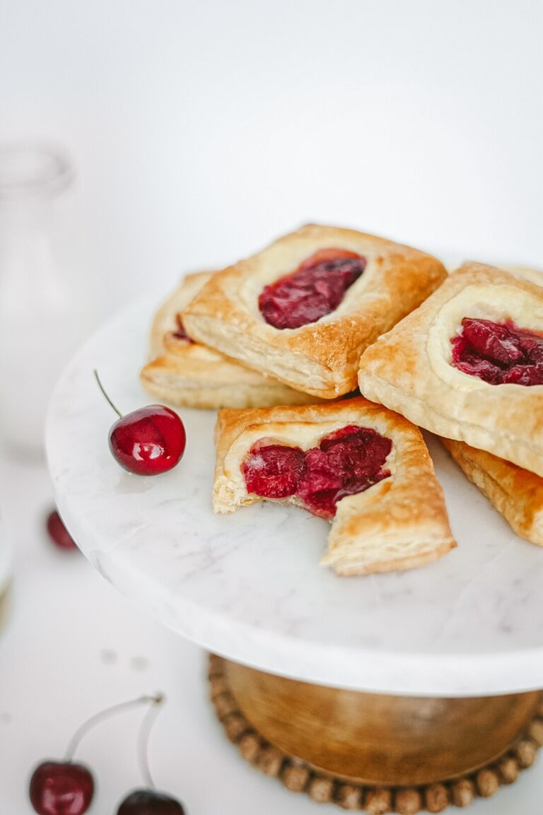 Cherry Cream Cheese Puff Pastries