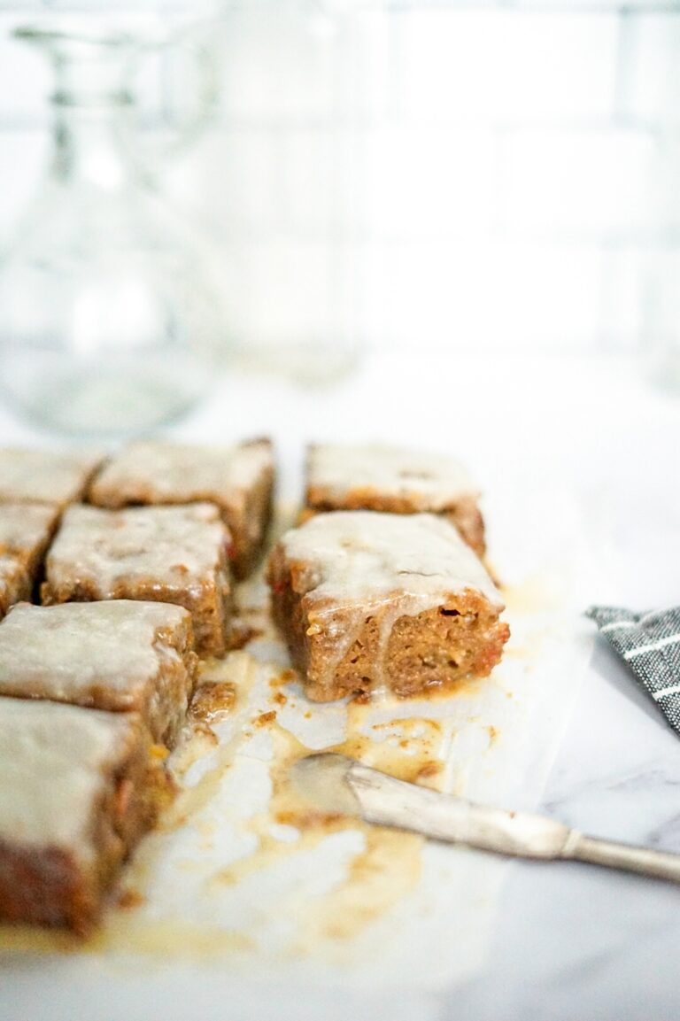 Maple Glazed Apple Blondies