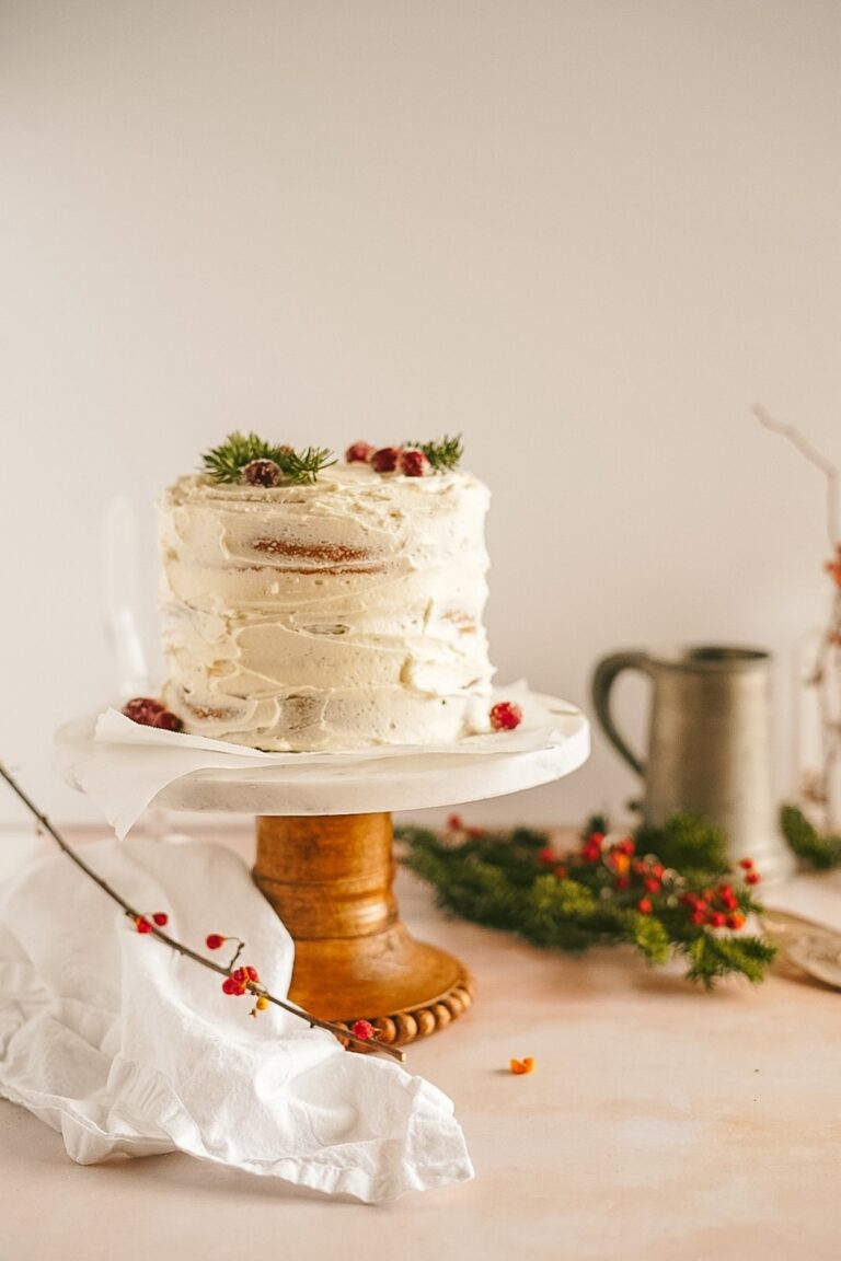 Salted Caramel Cake with Orange Buttercream