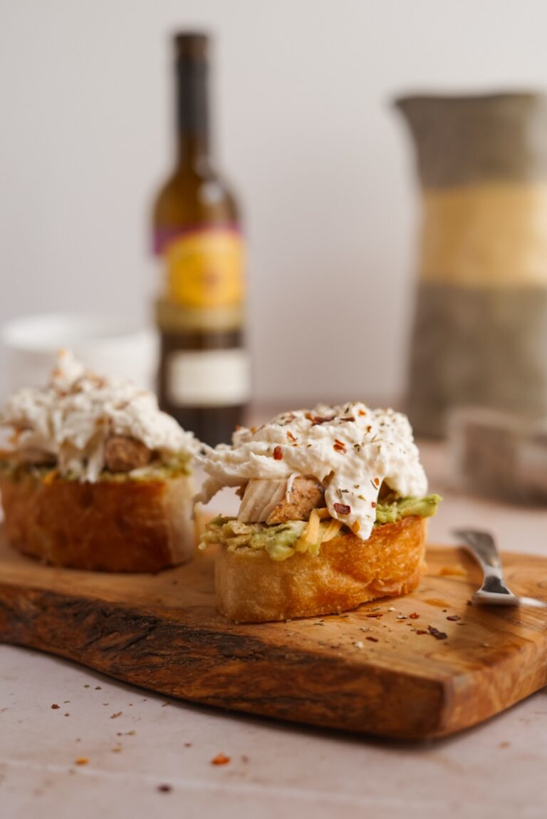 Avocado Toast with Chicken and Burrata