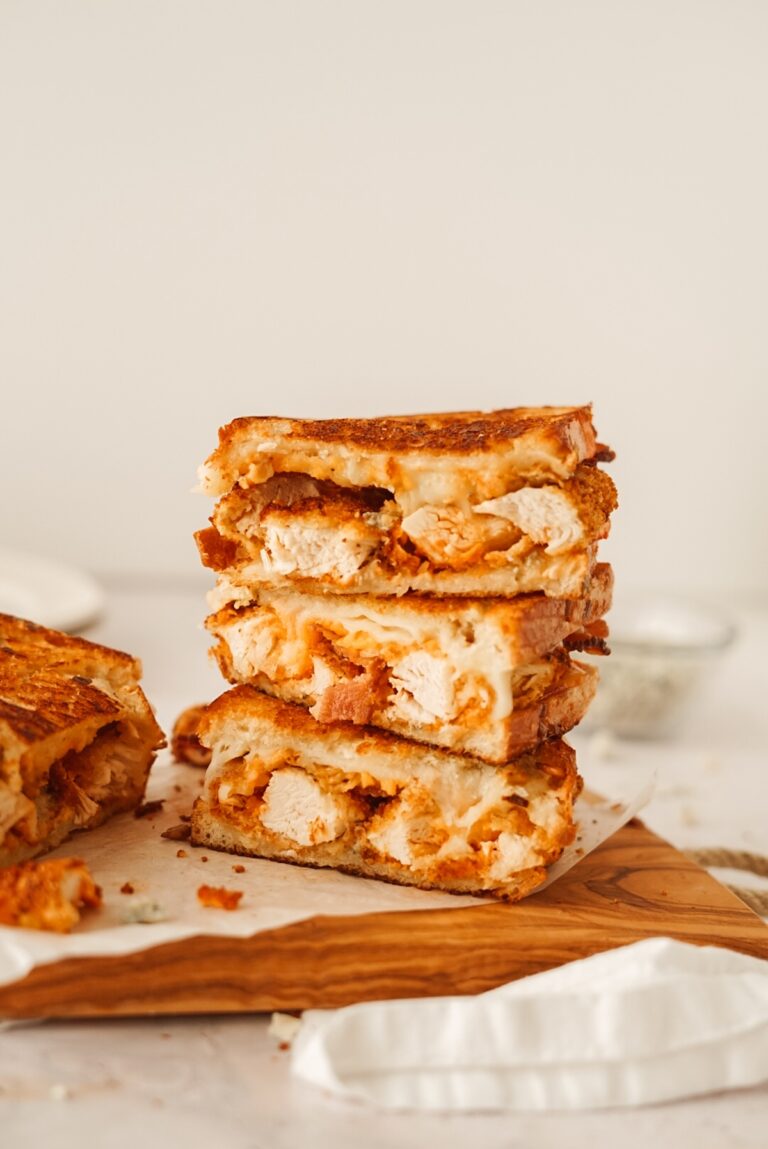 Buffalo Chicken and Bacon Grilled Cheese
