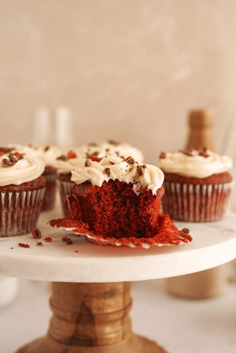 Small Batch Red Velvet Cupcakes with Cream Cheese Frosting