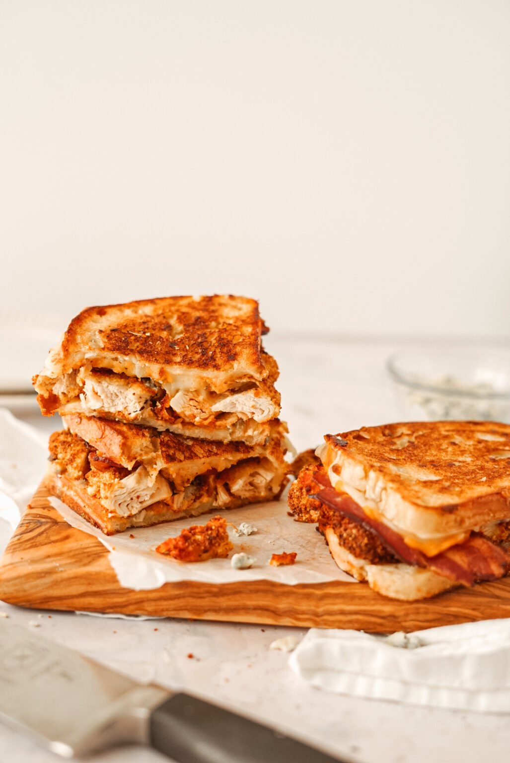 Buffalo Chicken and Bacon Grilled Cheese Vagrant Appetite