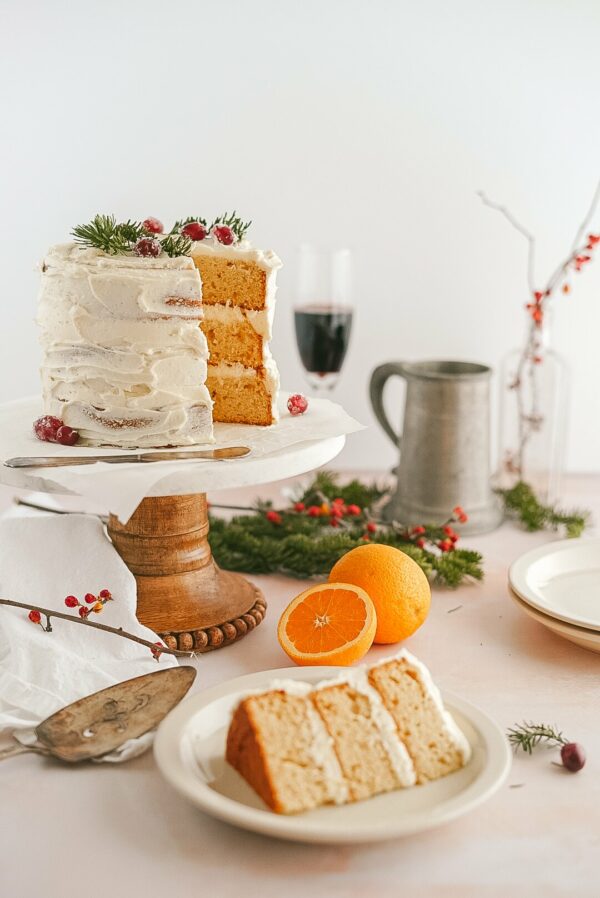 Salted Caramel Cake with Orange Buttercream - Vagrant Appetite