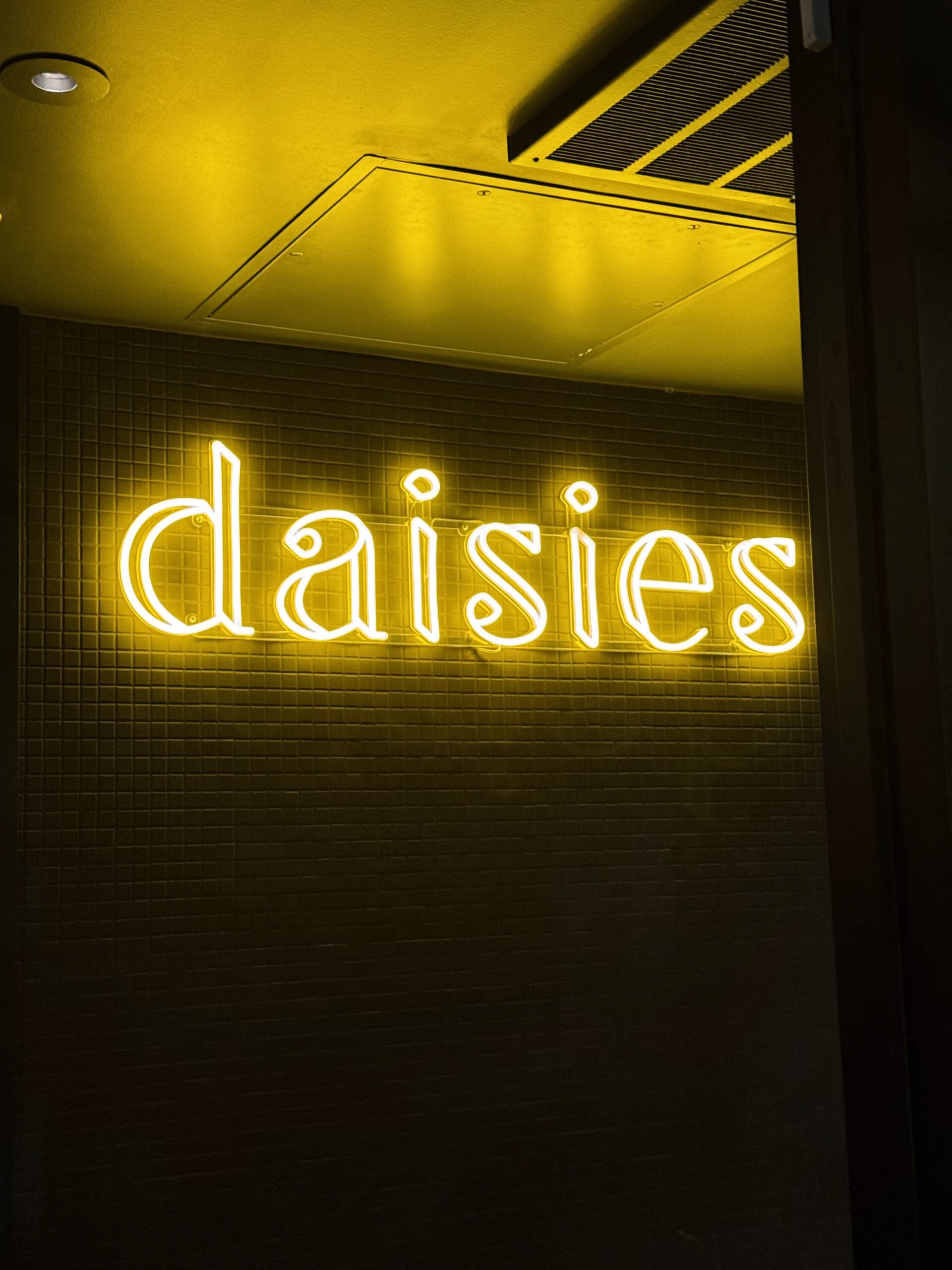 daisies neon sign.