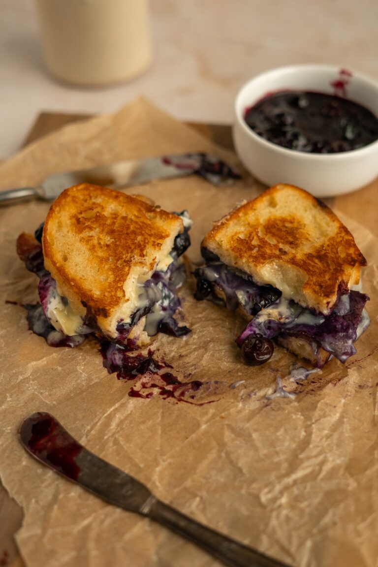Blueberry, Brie, and Bacon Grilled Cheese