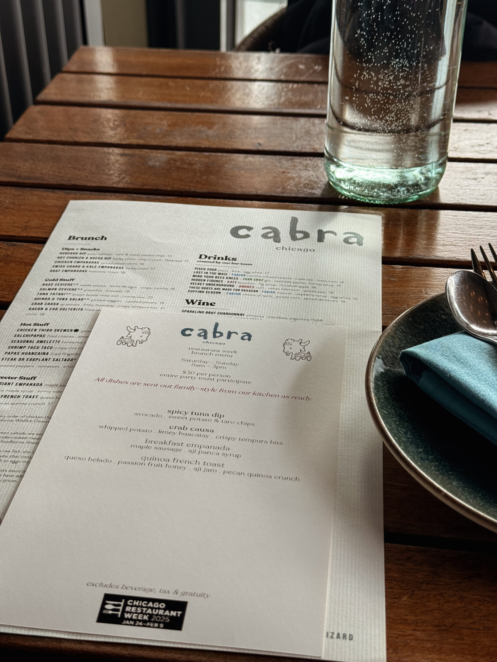 cabra menu.