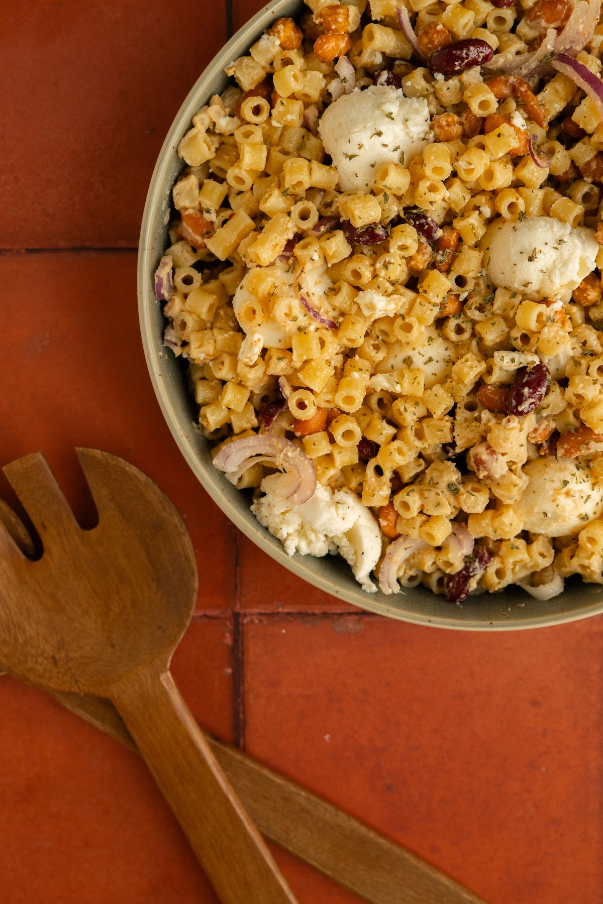 Bean and Chickpea Pasta Salad