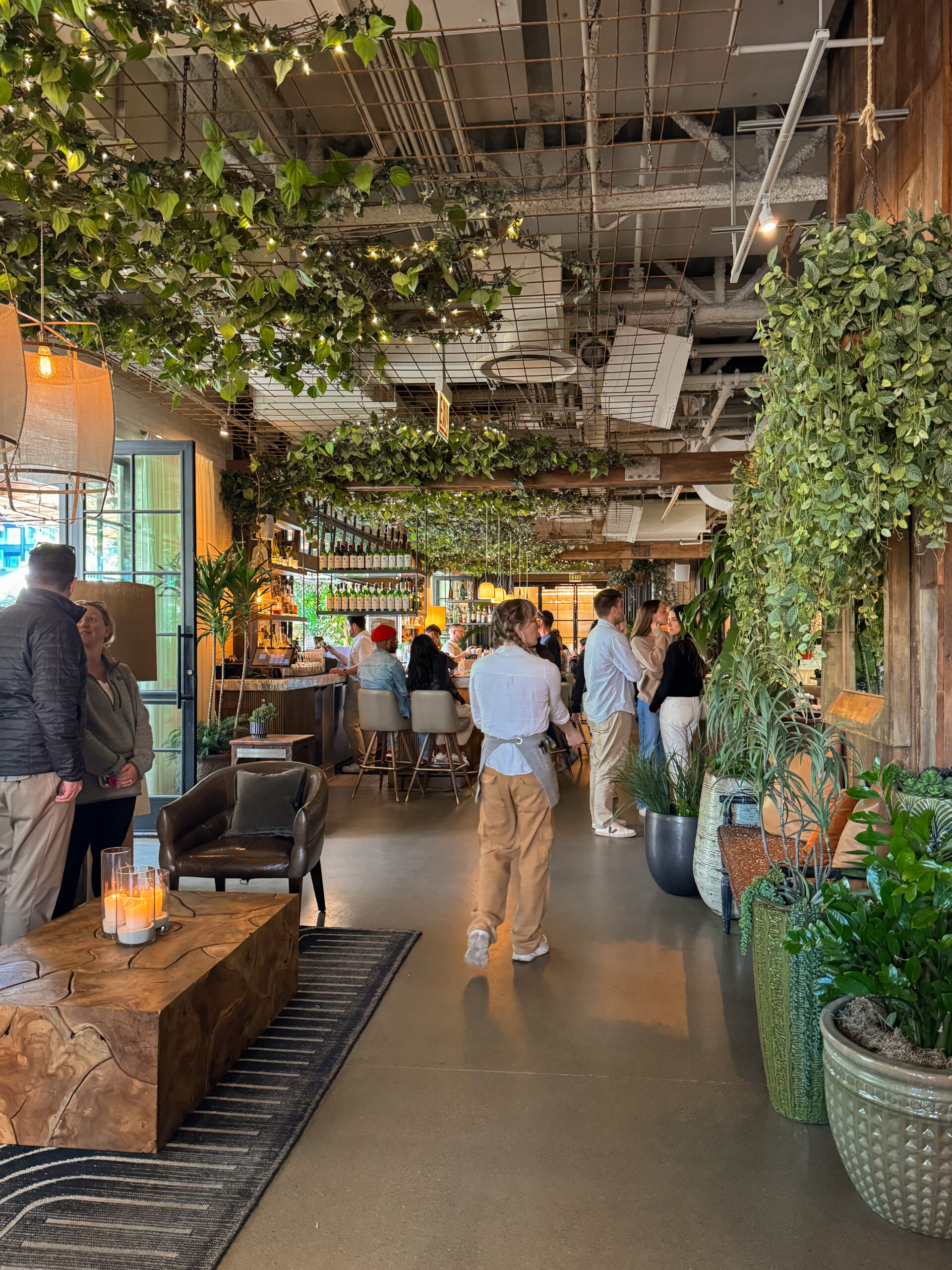 interior of abandoned restaurant.