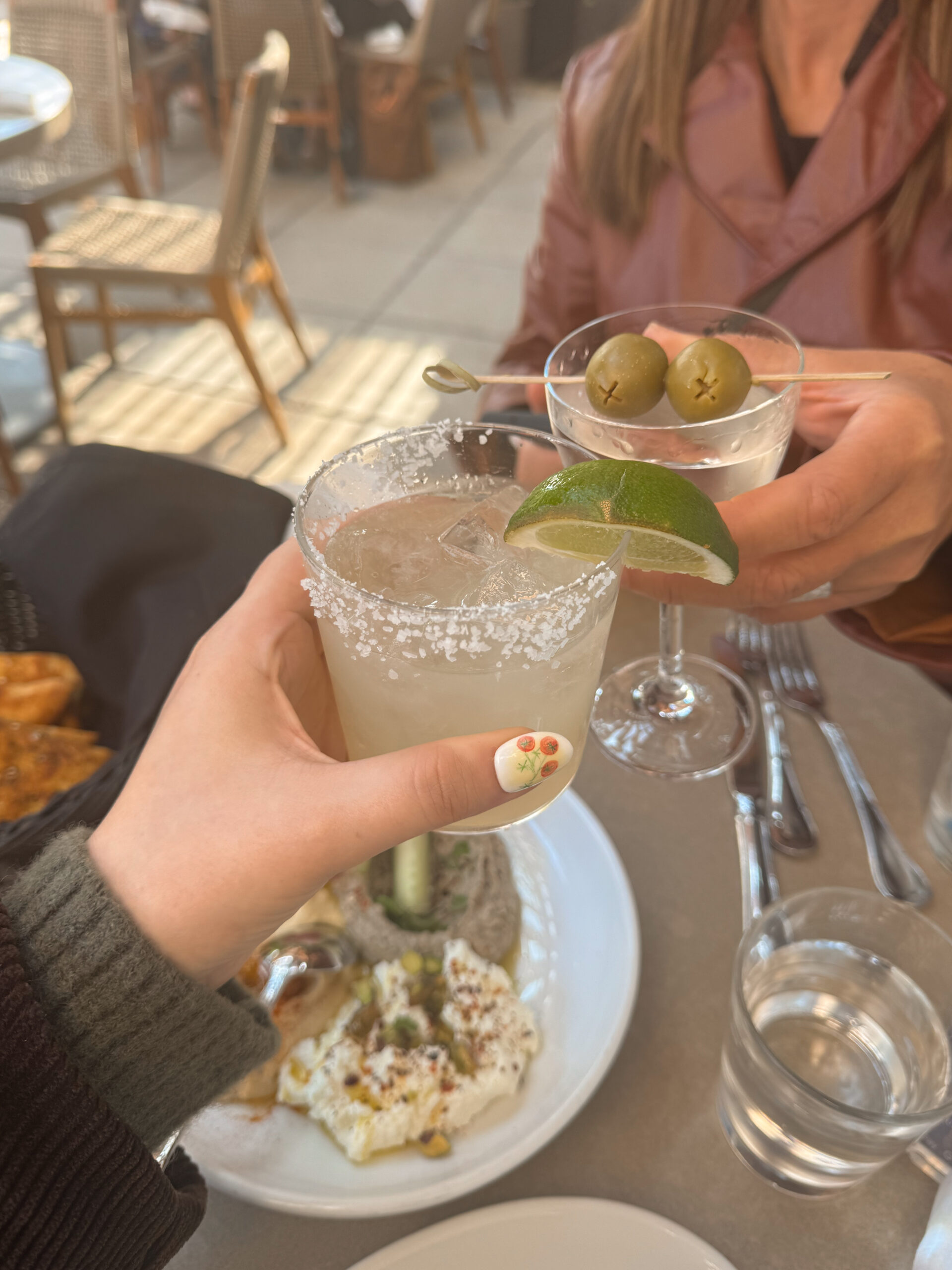 margarita and dirty martini.