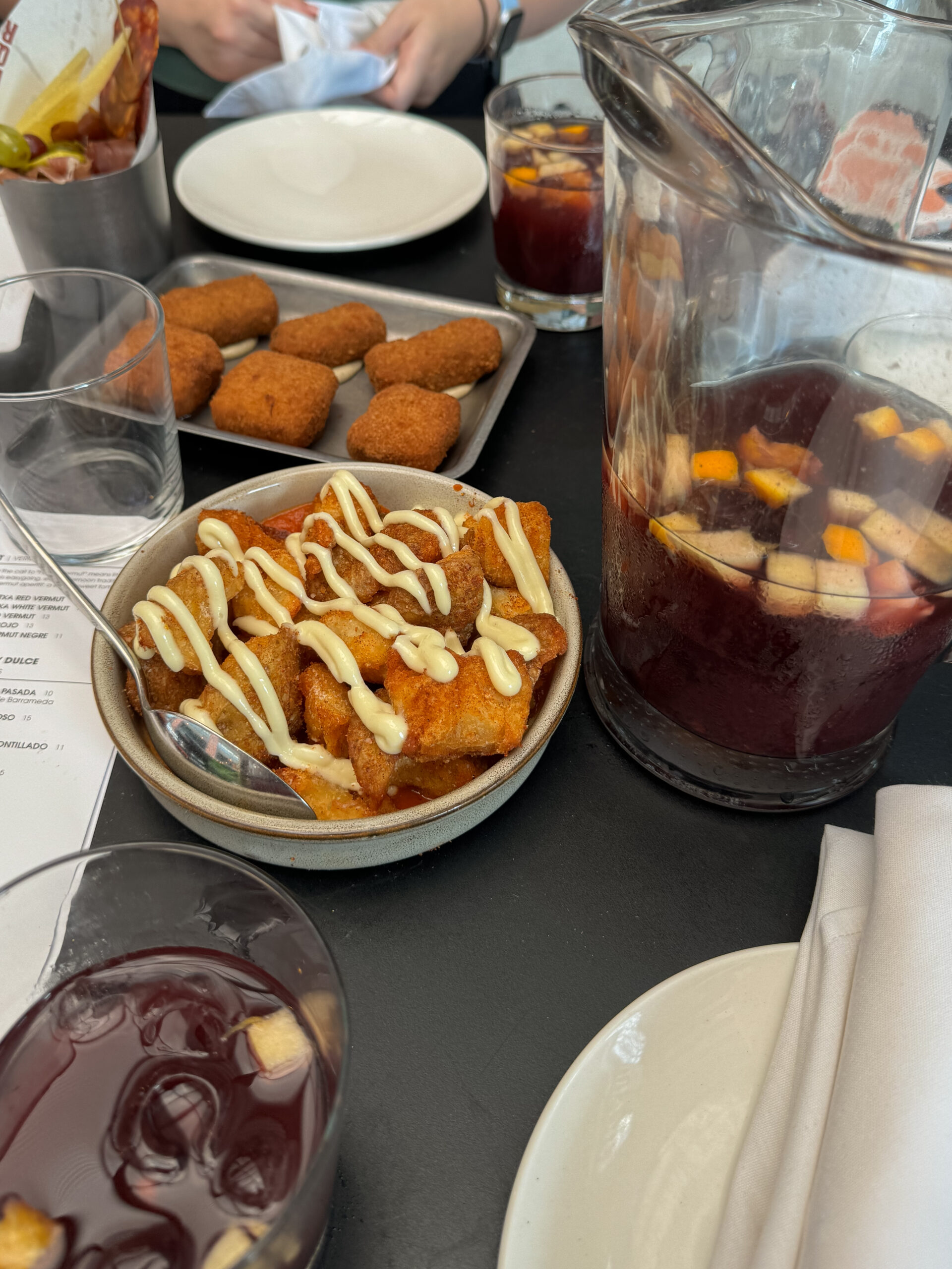 tapas on dining table.