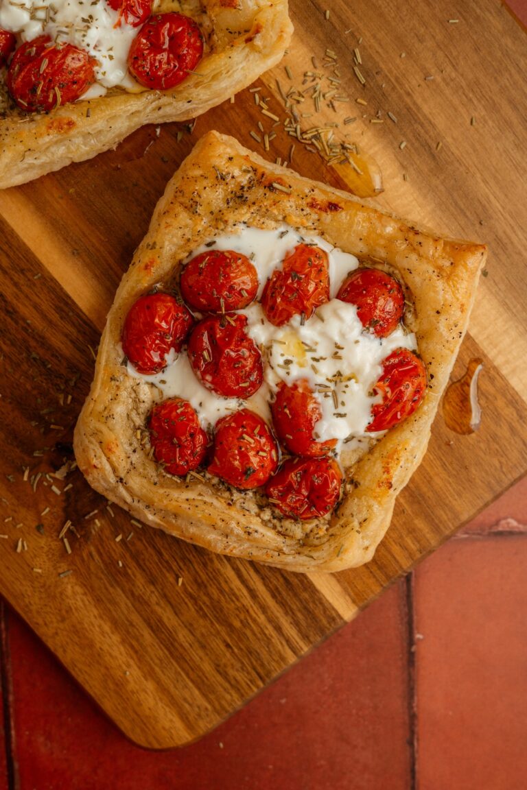Burst Tomato and Goat Cheese Tarts