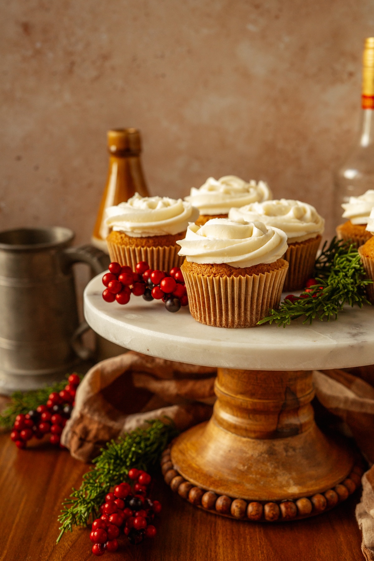 Spiced Rum Gingerbread Cupcakes (Small Batch)
