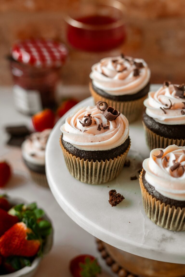 Chocolate Covered Strawberry Cupcakes