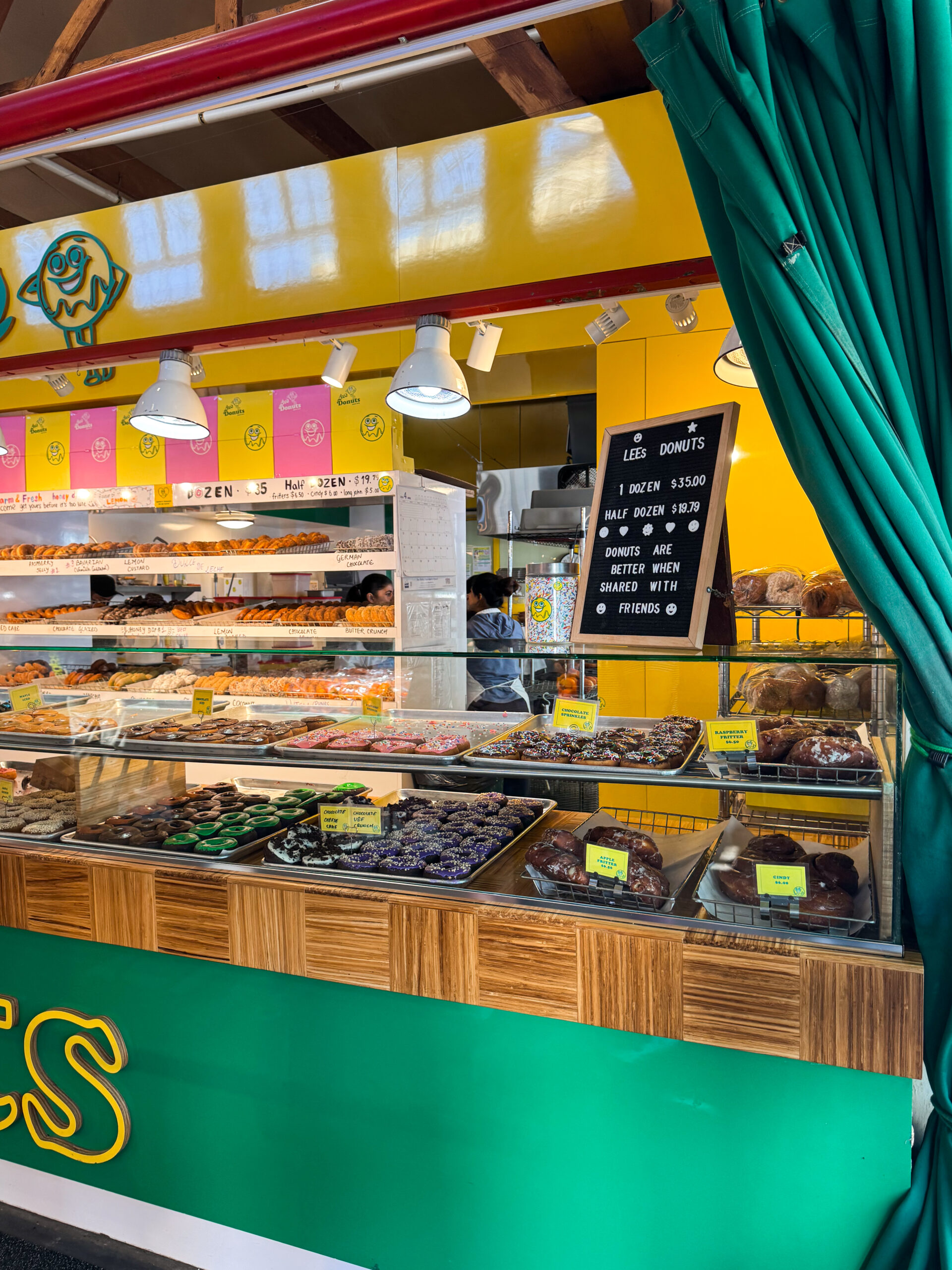 interior of lee's donuts in vancouver.
