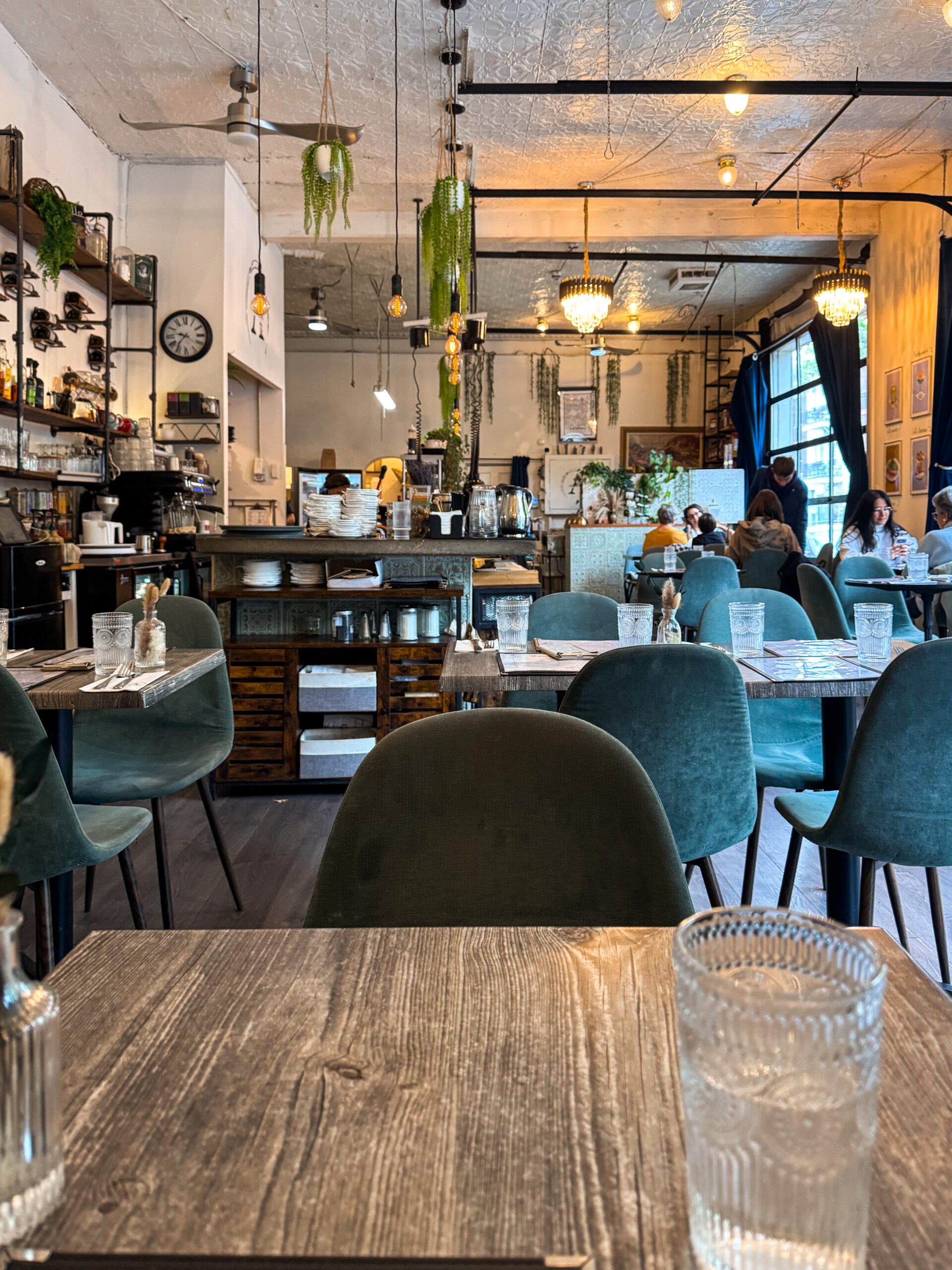 brunch cafe interior.