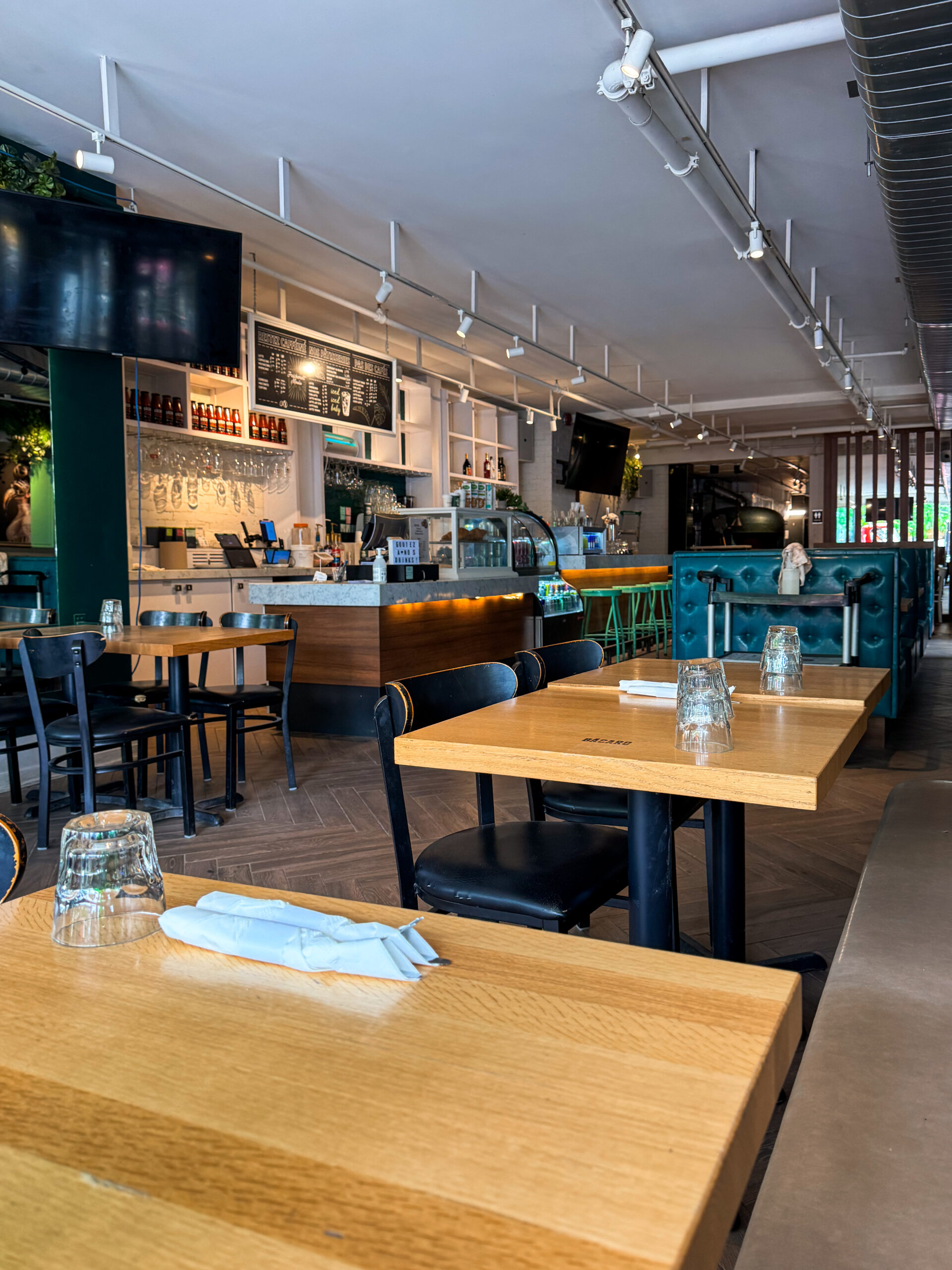 restaurant interior.