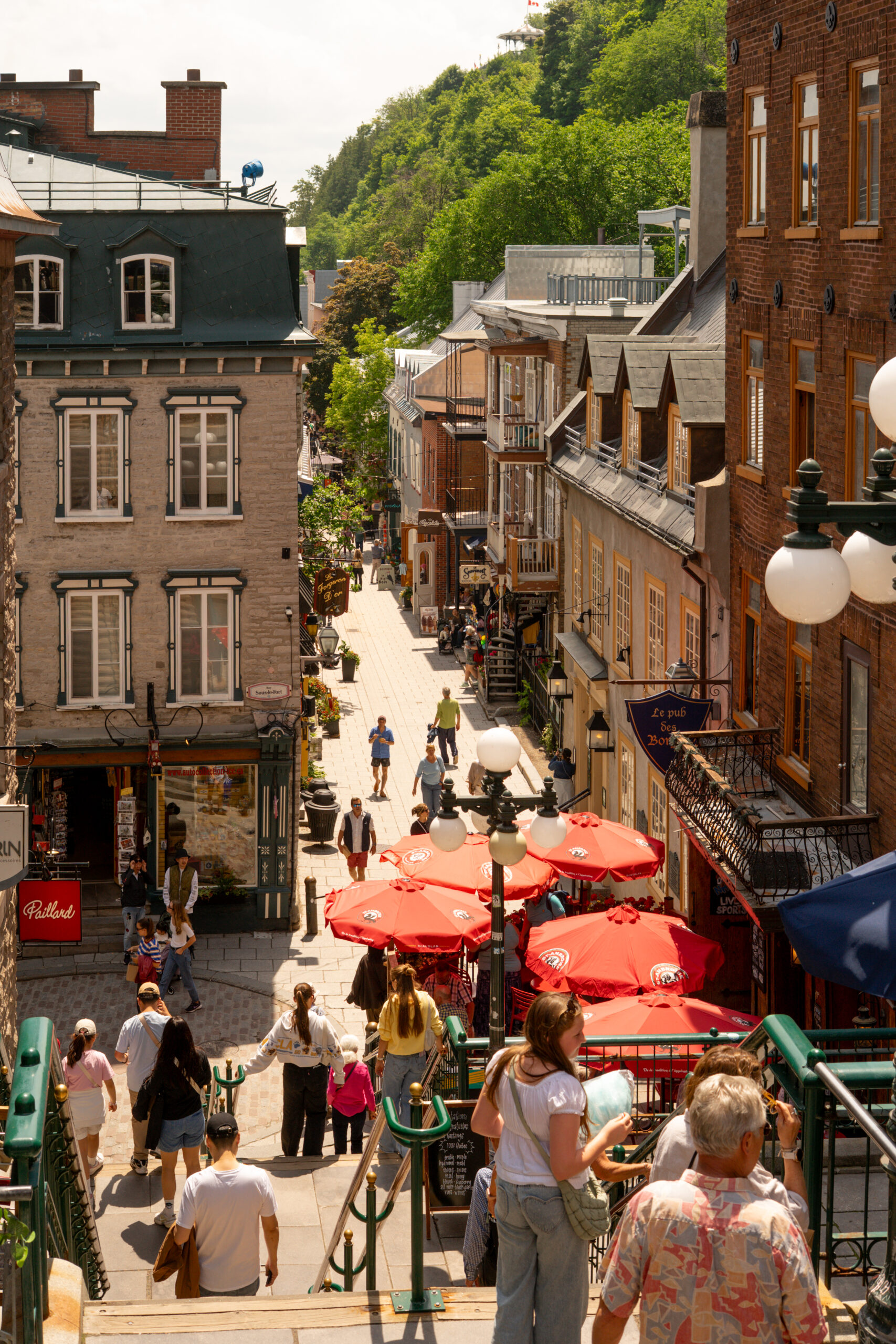 view from breakneck stairs in Quebec City.