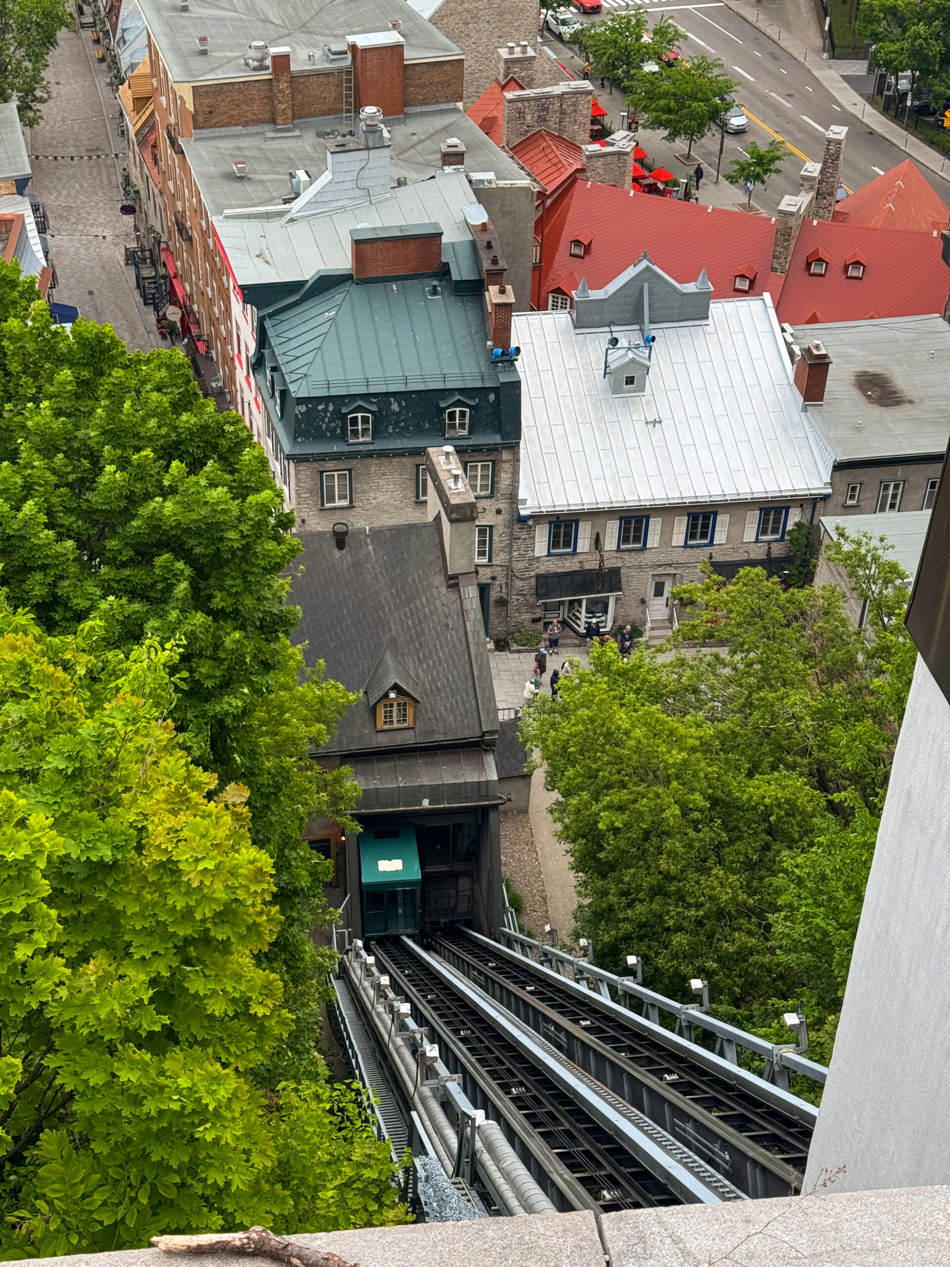 above view of funicular.