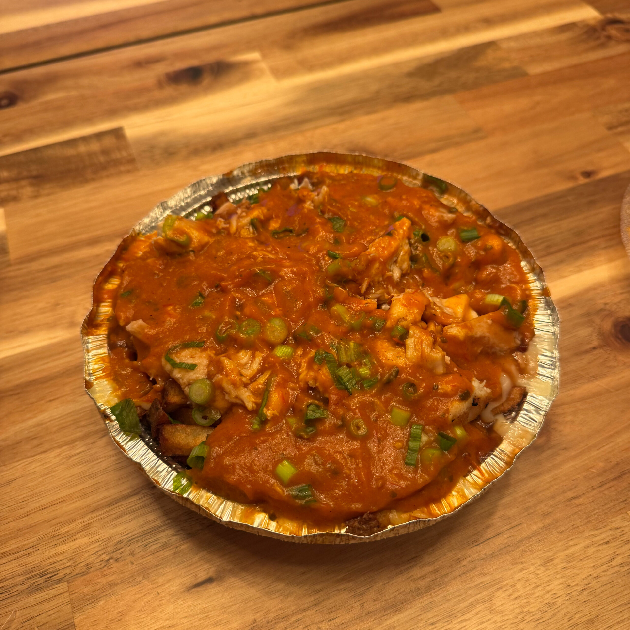 butter chicken poutine in Quebec City.